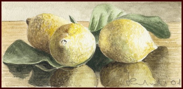 Tre limoni riflessi